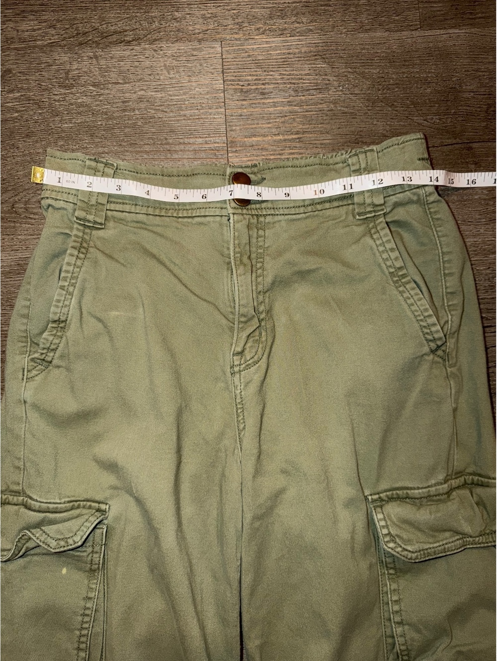 Arizona Jean Co Y2K Women's Sage Green Streetwear Cargo Pants - Picture 4 of 6